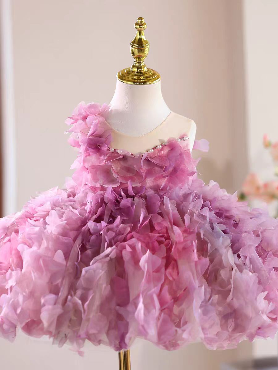 Lilac Flower Girl Dress for Wedding and Birthday Party D147