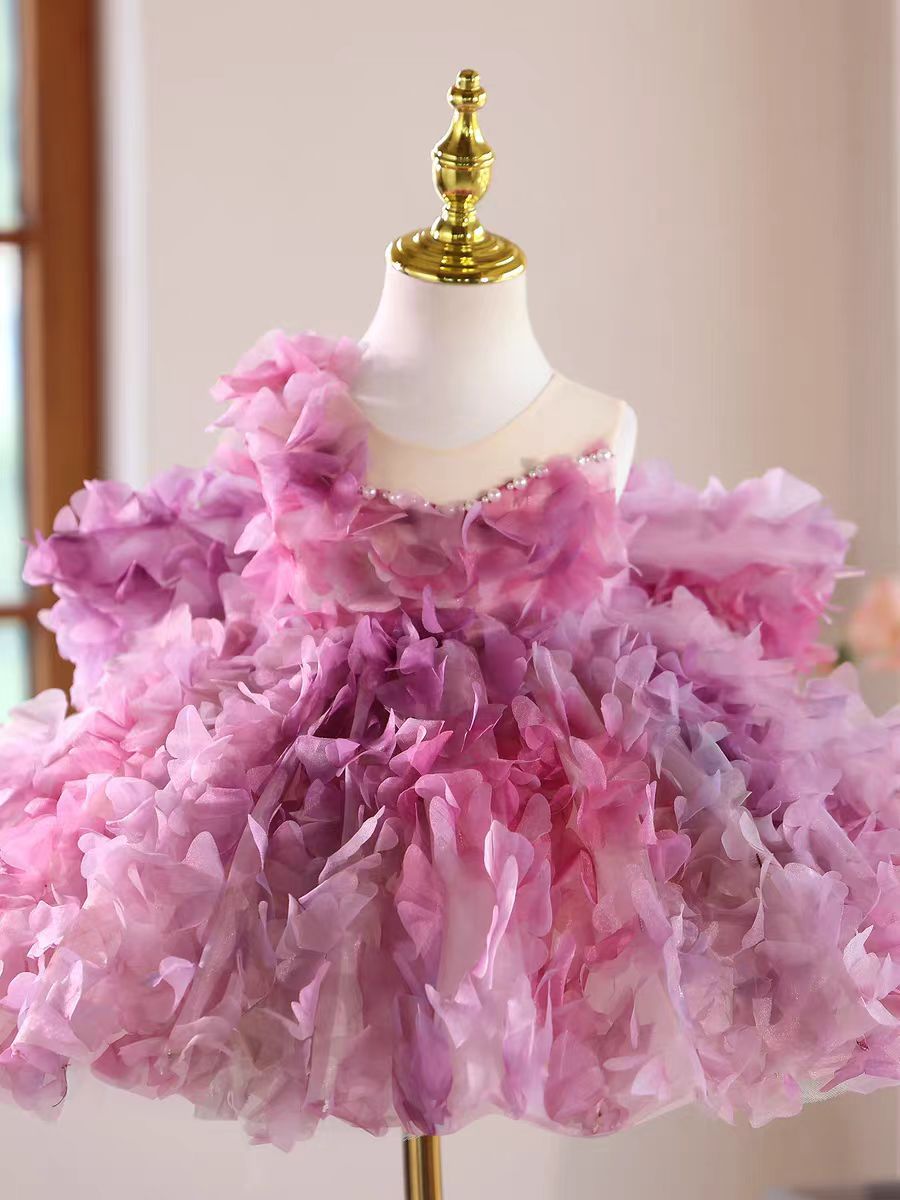 Lilac Flower Girl Dress for Wedding and Birthday Party D147