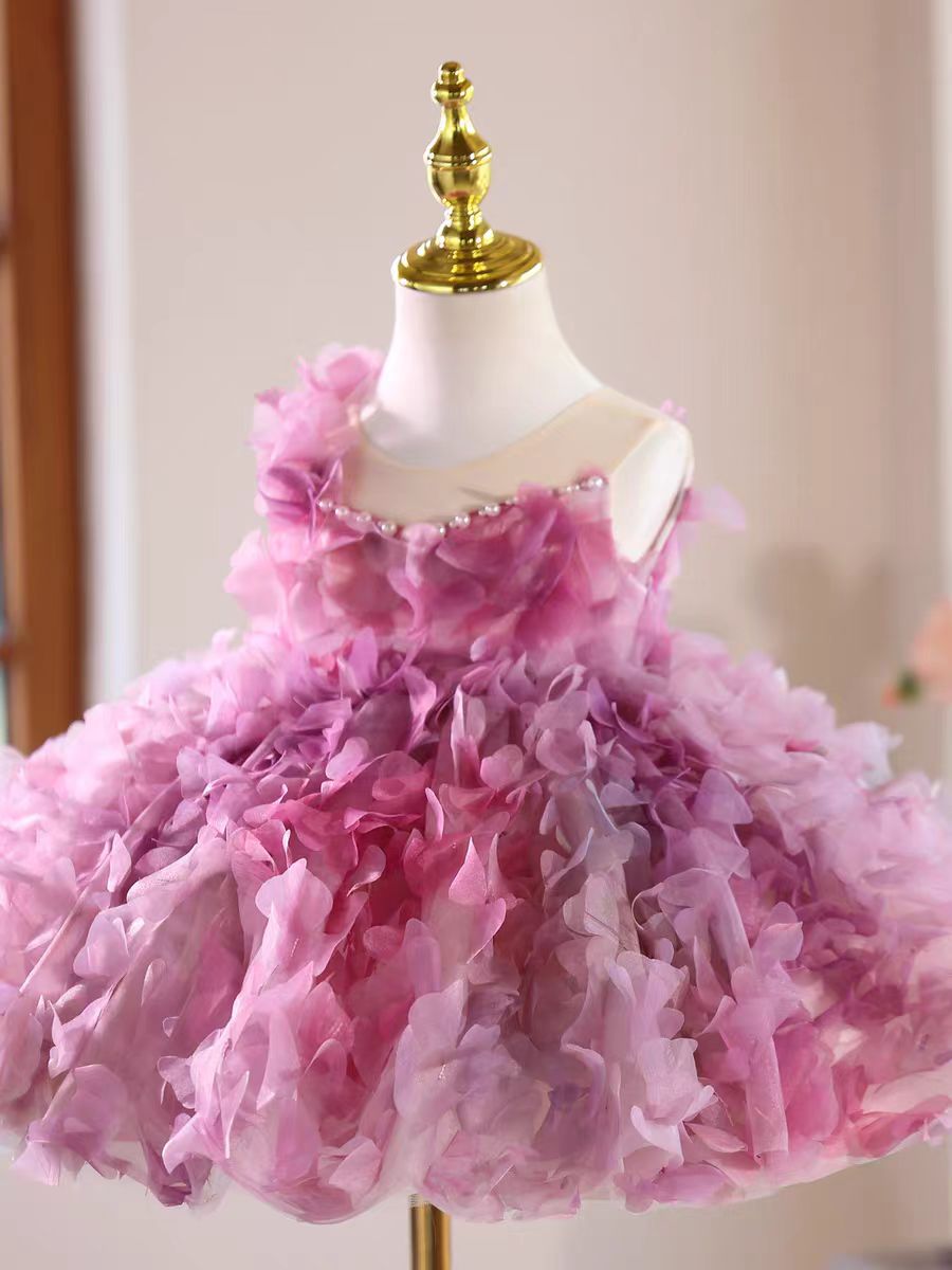 Lilac Flower Girl Dress for Wedding and Birthday Party D147