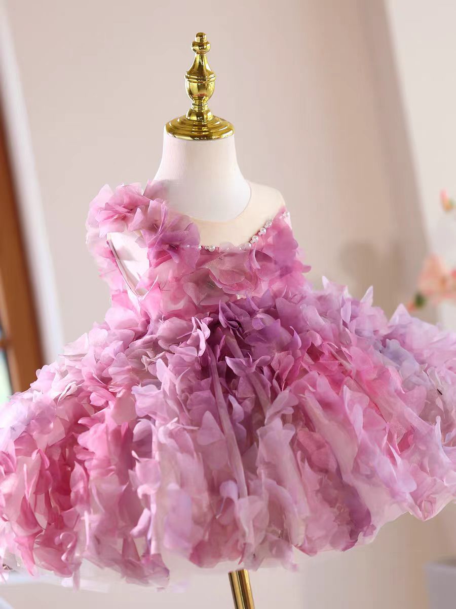 Lilac Flower Girl Dress for Wedding and Birthday Party D147