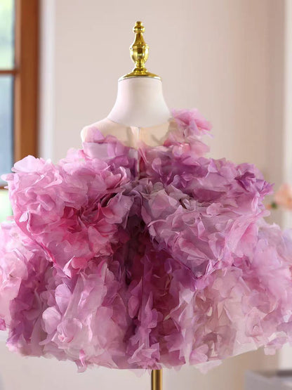 Lilac Flower Girl Dress for Wedding and Birthday Party D147