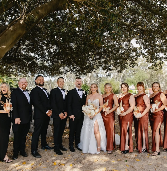 Pretty Sheath One Shoulder Brown Satin Bridesmaid Dress Evening Dress with Slit SH3207