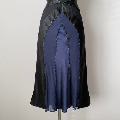 Dark Navy and Black Jumpsuit Fairy Halter Back Lace Up Women's Short/Midi satin Homecoming Dress, Evening Gown, Party Dress gh4122