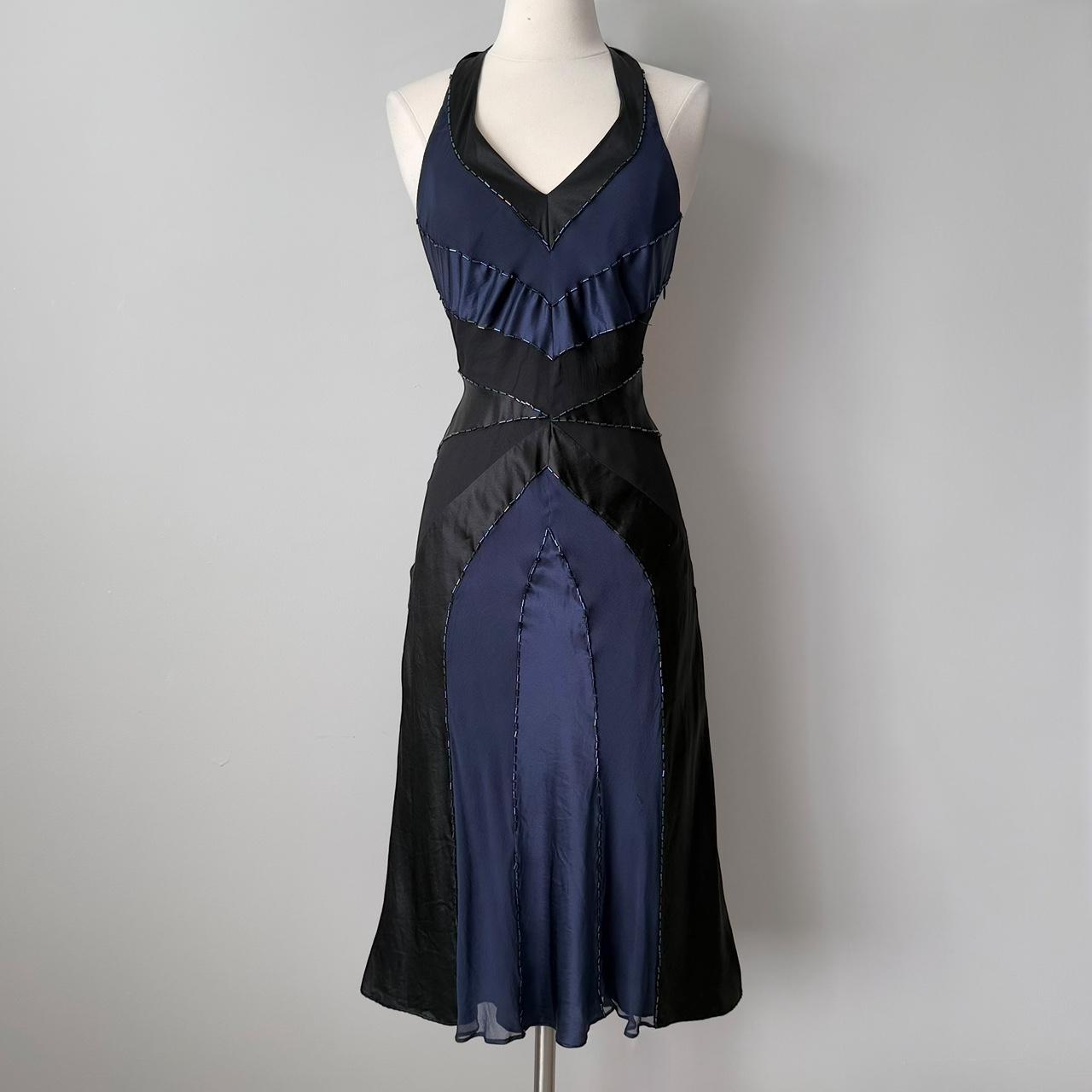 Dark Navy and Black Jumpsuit Fairy Halter Back Lace Up Women's Short/Midi satin Homecoming Dress, Evening Gown, Party Dress gh4122