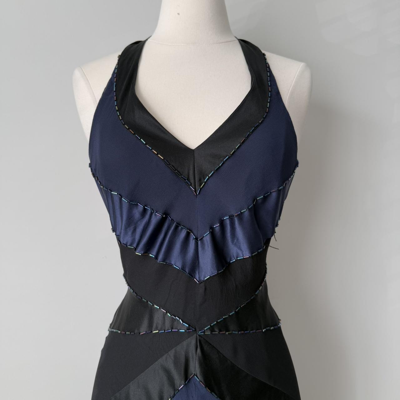 Dark Navy and Black Jumpsuit Fairy Halter Back Lace Up Women's Short/Midi satin Homecoming Dress, Evening Gown, Party Dress gh4122