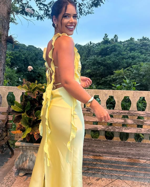 ____Yellow Fashion Elegant Long Slim Fit Ruffle Satin Ball Gown Evening Dress Garden Party Dress Graduation Dress Prom Dress Wedding Guest Party Dress Bridesmaid Dress gh3984