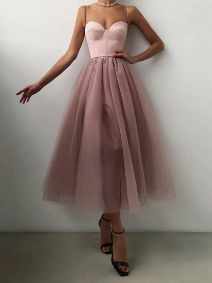 Modest Evening Dress Custom Made Tulle Black Prom Dresses gh1974