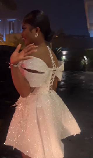 Vintage Pearls Beaded Floral Short Cocktail Dress Birthday Dress White Off The Shoulder Homecoming Dress S688