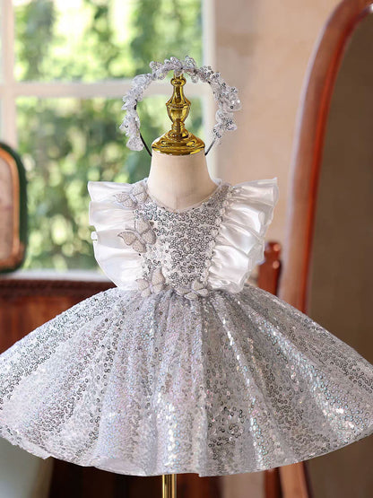 Luxury Sparkling Princess Girl Dress for Birthday Party and Pageant J596