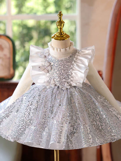 Luxury Sparkling Princess Girl Dress for Birthday Party and Pageant J596