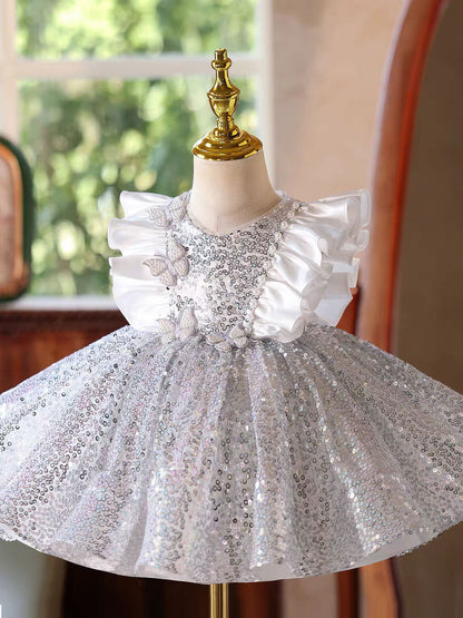 Luxury Sparkling Princess Girl Dress for Birthday Party and Pageant J596