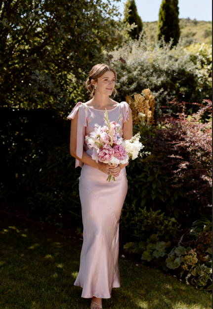 Classy Spaghetti Straps Satin Mermaid Formal Bridesmaid Dress D1112