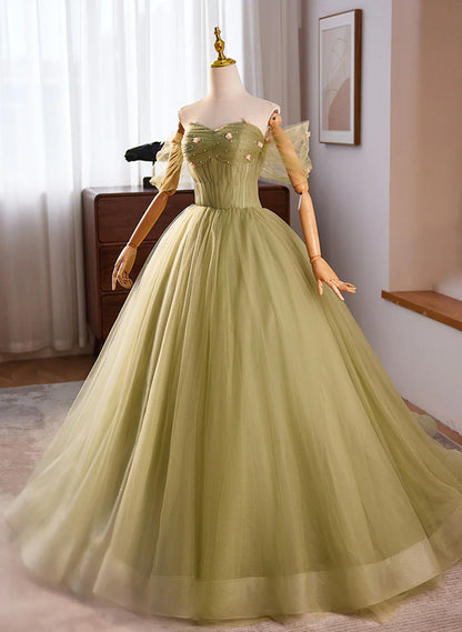 Lovely Green Sweetheart Ball Gown Evening Dress, Green Prom Dress Sweet 16 Dress TP1161