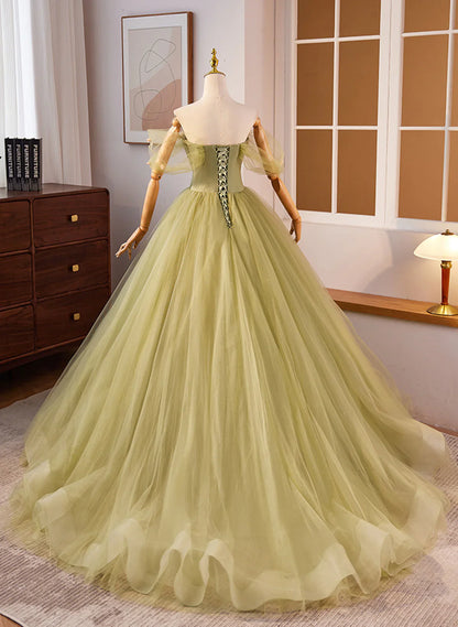 Lovely Green Sweetheart Ball Gown Evening Dress, Green Prom Dress Sweet 16 Dress TP1161