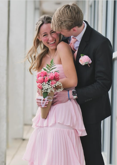 Elegant Strapless Pink A-Line Tiered Ankle-Length Prom Dress Bridesmaid Dress TP2395