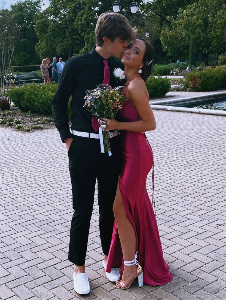 Strapless Simple V-neck Pink Satin Mermaid Slit Long Prom Dress Bridesmaid Dress TP2682