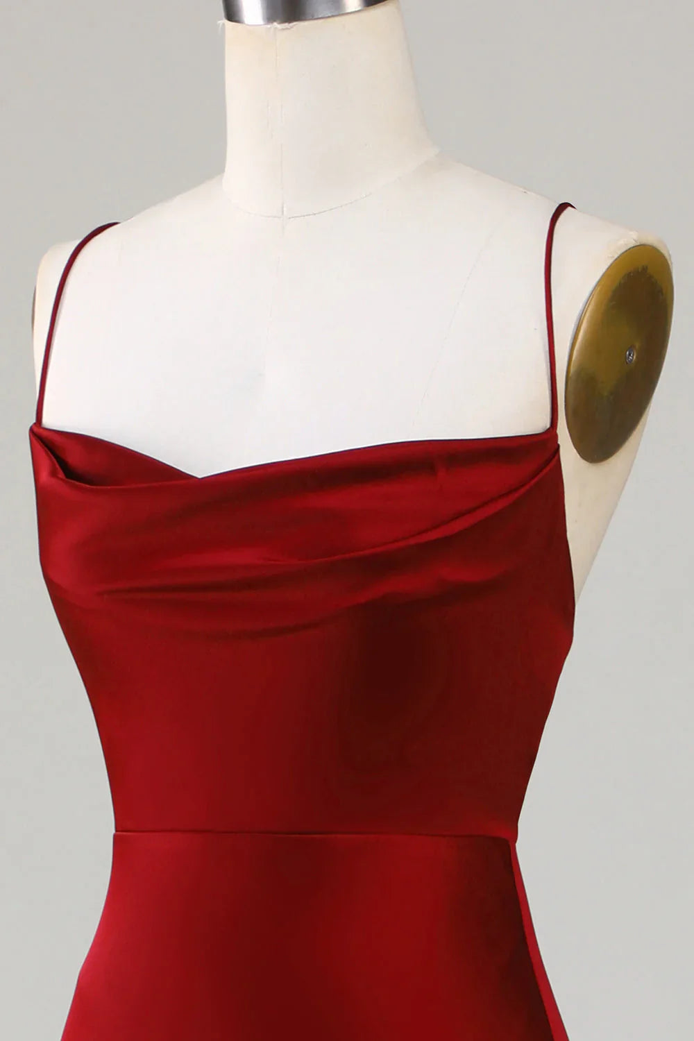 Lace-Up Back Long Bridesmaid Dress With Slit