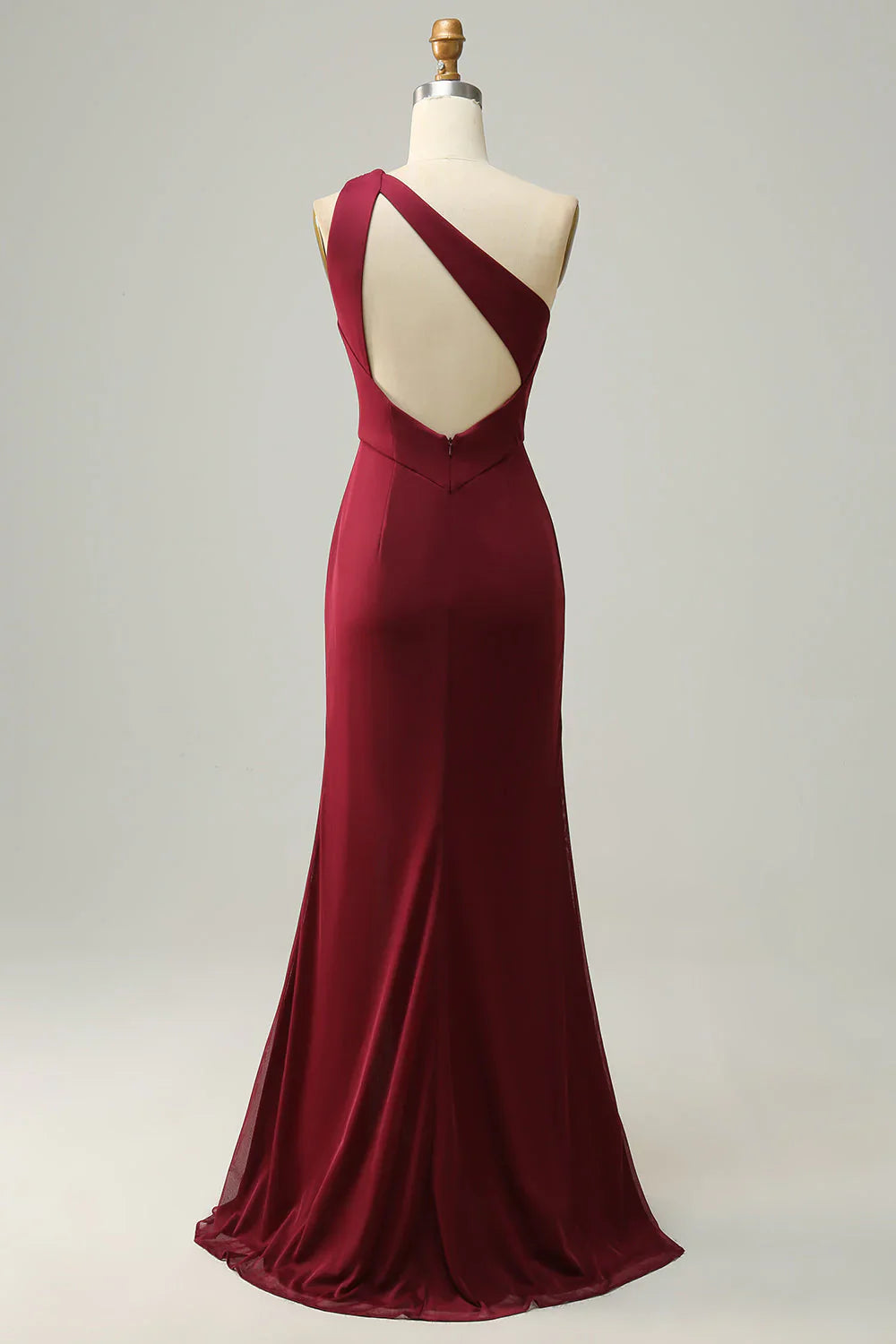 One Shoulder Long Bridesmaid Dress With Slit