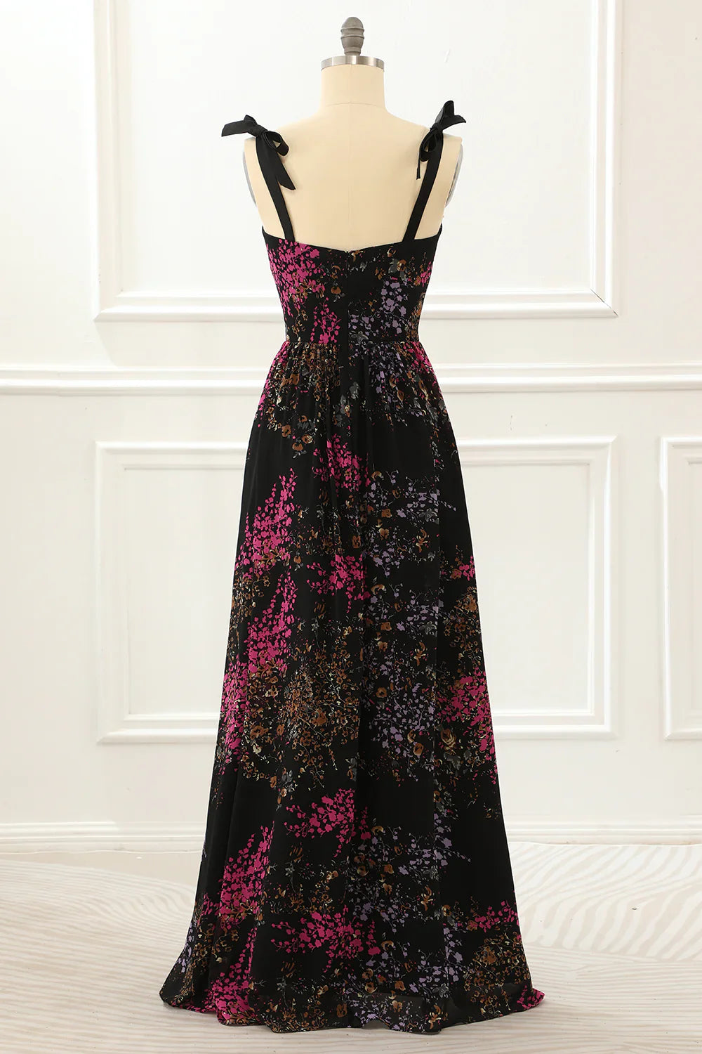 Burnout Velvet Black Prom Dress