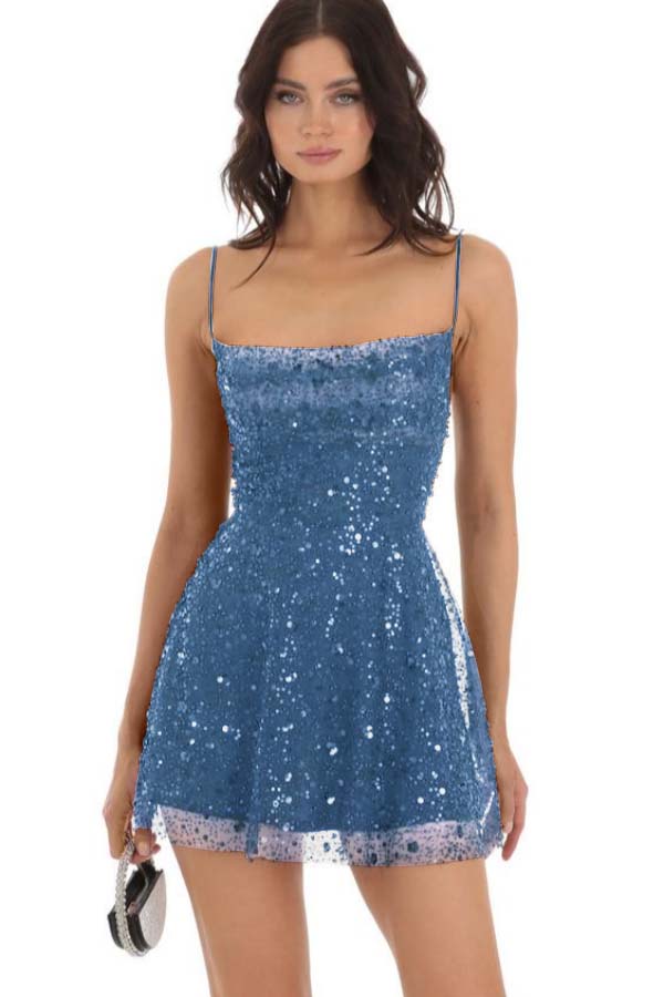 Chic Black Spaghetti Strap Sleeveless Short Homecoming Dress With Beadings HC0015