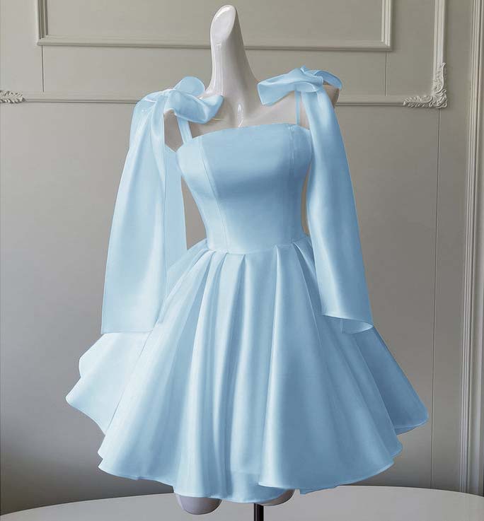 Straps Sleeveless Short A Line Homecoming Dress With Ruffles HC0162