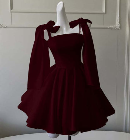 Straps Sleeveless Short A Line Homecoming Dress With Ruffles HC0162