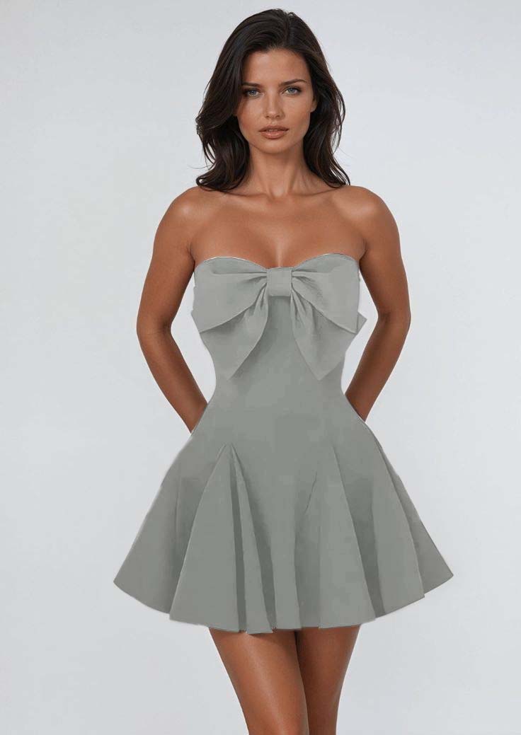 Black Strapless Sleeveless Short Homecoming Dress With Pleated HC0181