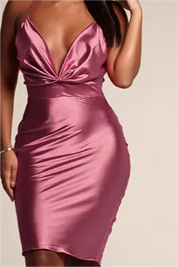 Hellodresses Spaghetti Strap Deep V Neck Sleeveless Short Homecoming Dress With Pleated