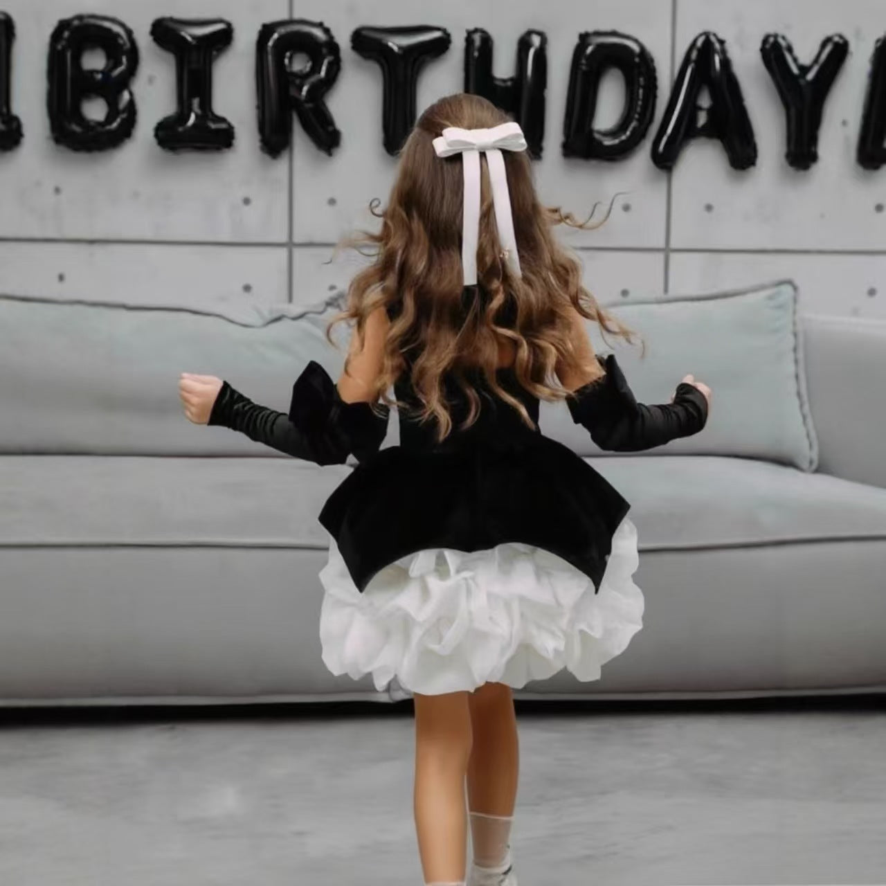 Dreamy Princess Girl Dress with Flowers for Party Pageant J593