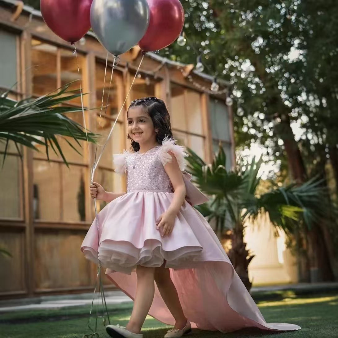 Luxury Princess Girl Dress Kids Birthday Party and Formal Gown J591