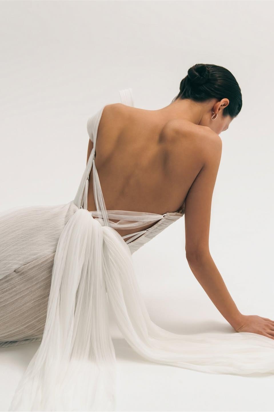 Chic One Shoulder Sleeveless Long Split Prom Dress With Pleated XJ0906