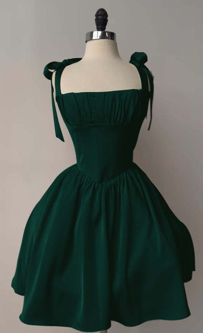 Straps Sleeveless Short A Line Homecoming Dress With Pleated HC0170