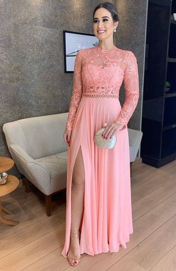 pink Prom Dress A-Line Prom Dress   cg12397