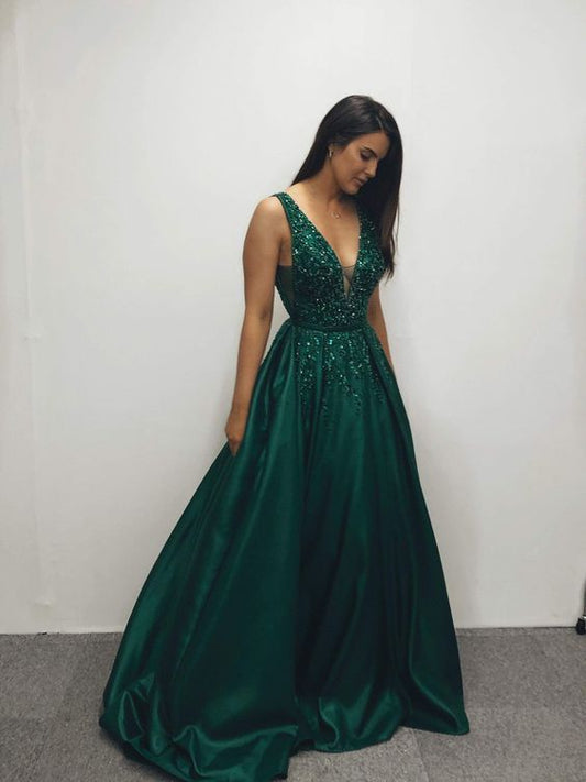 Emerald Green Prom Dress evening dress   cg17619