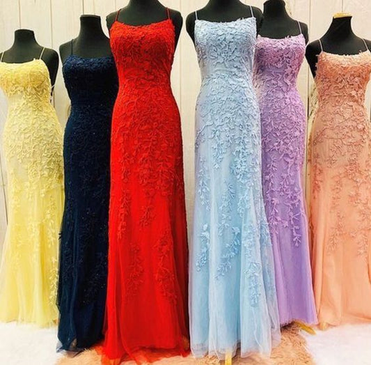 Mermaid Light Blue Prom Dress with Appliques  cg9358