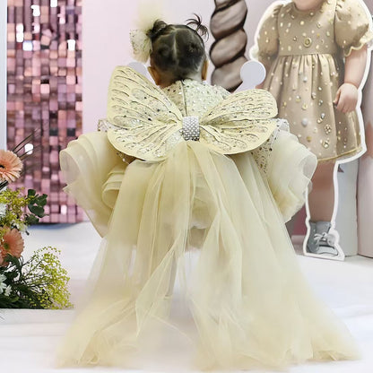 Luxury Princess Girl Gown Kids Birthday Wedding Party Dress J592