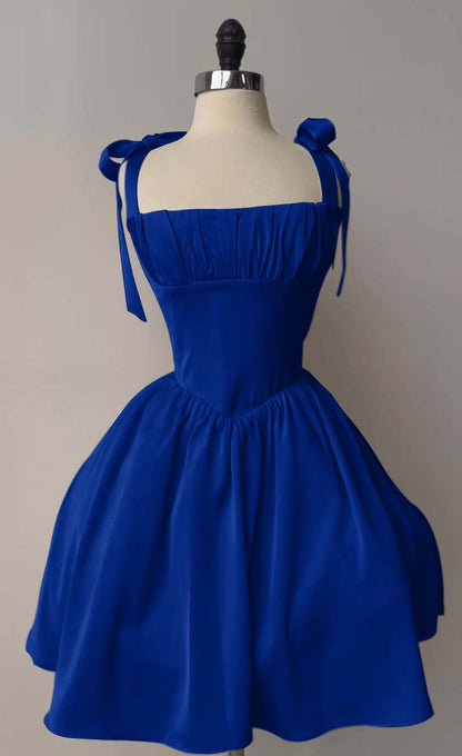 Straps Sleeveless Short A Line Homecoming Dress With Pleated HC0170