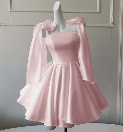 Straps Sleeveless Short A Line Homecoming Dress With Ruffles HC0162