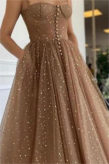 Shinning Tulle Sweetheart Sleeveless A-Line Homecoming Dress With Sequins HC0001