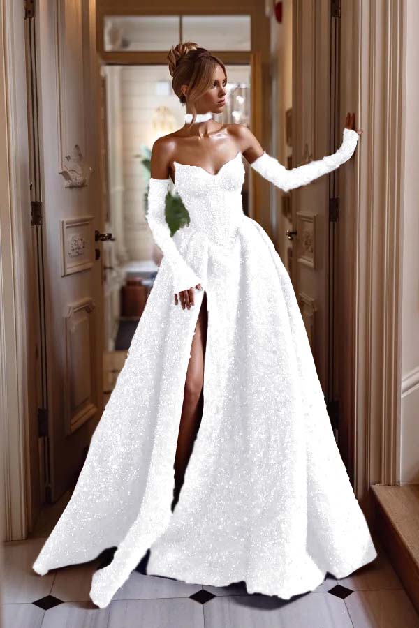 Luxurious Gorgeous Burgundy Split Beaded Prom Dress With Sleeves And Scarf ZT0207