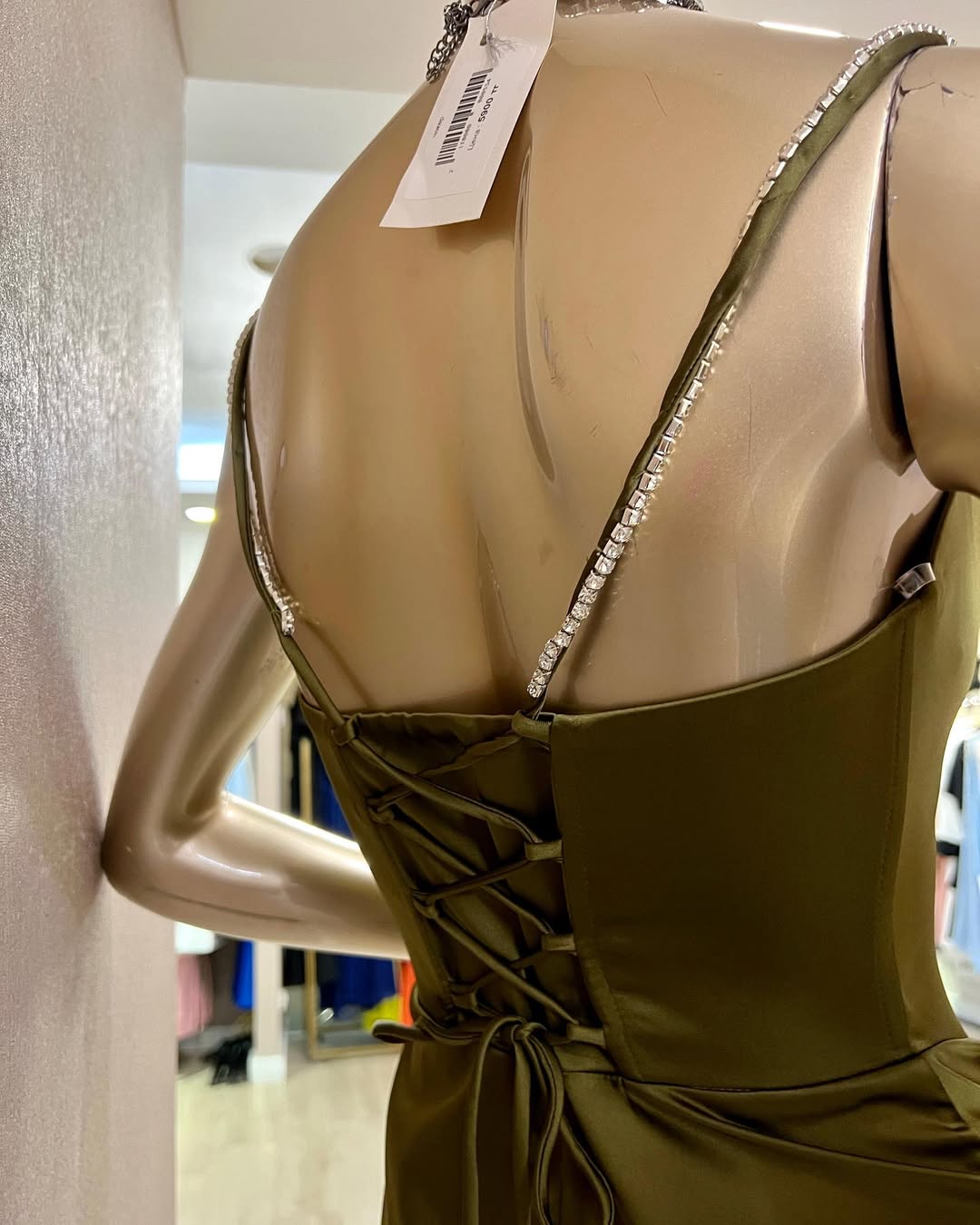 Elegant Royal Blue Spaghetti-Straps Rhinestone Pleated Split Prom Dress | Zelldresses