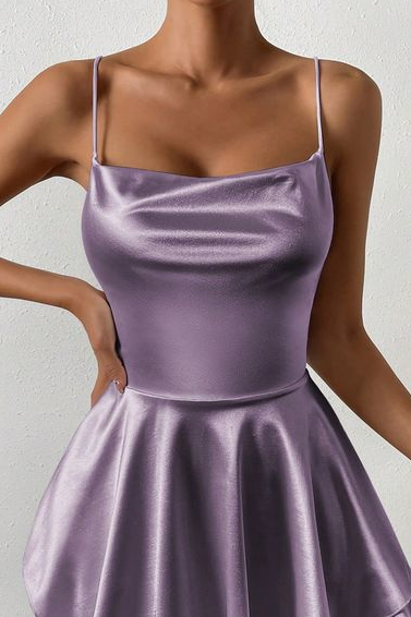 Sleeveless Spaghetti Strap Short Homecoming Dress With Ruffles HC0138