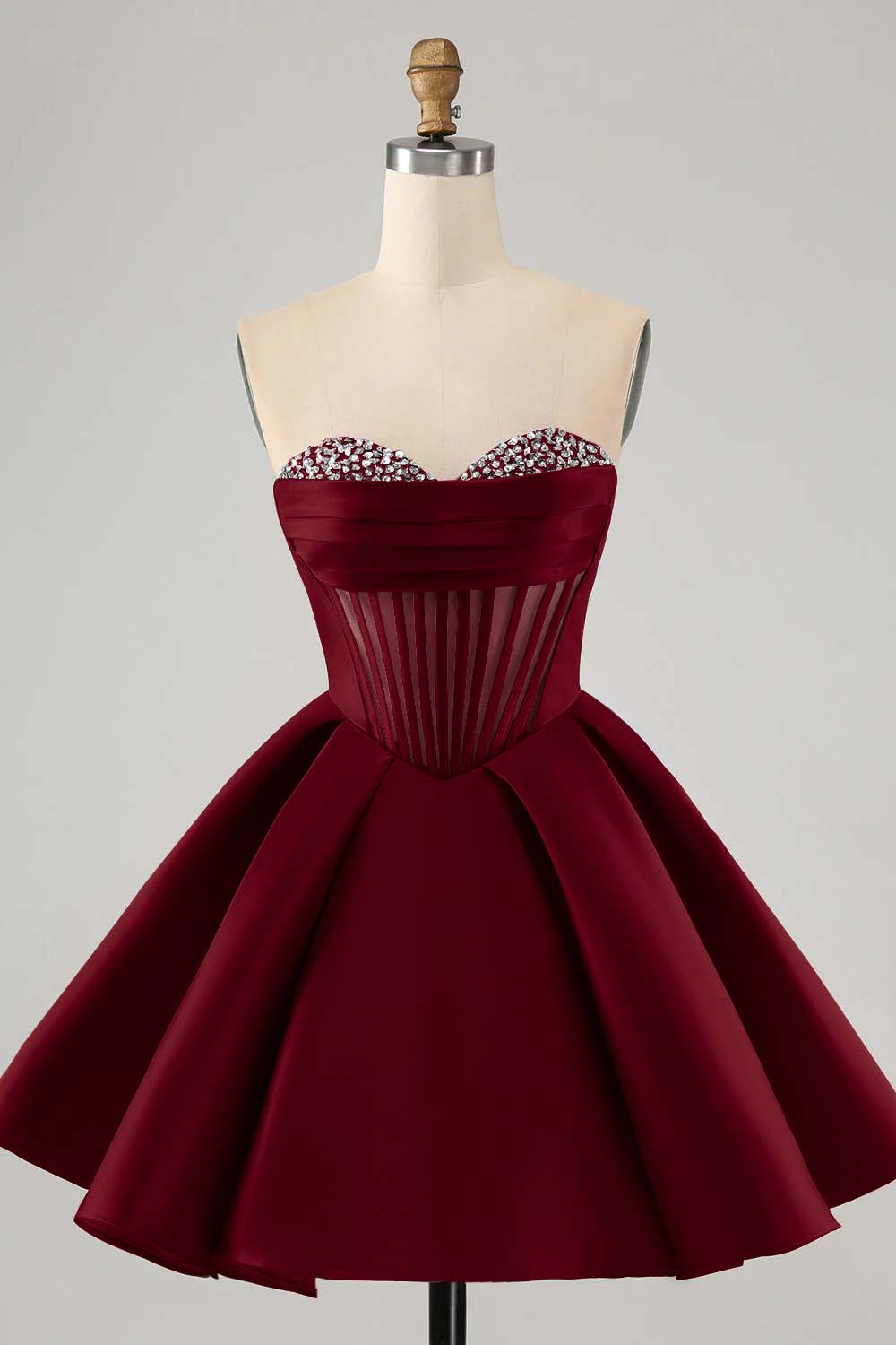 Hellodresses Fuchsia Sweetheart Sleeveless A Line Short Homecoming Dress With Sequins