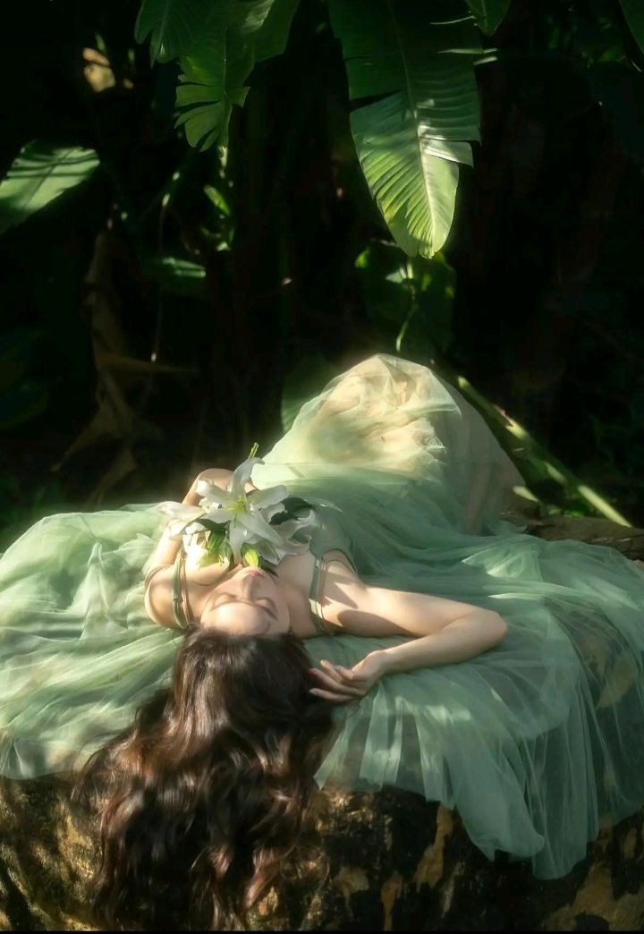 Gentle A Line Spaghetti Strap Green Tulle Long Party Dress Evening Dress SH2857