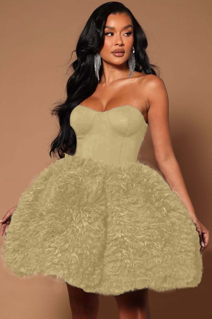 Black Strapless Sleeveless Short Homecoming Dress With Tulle HC0180