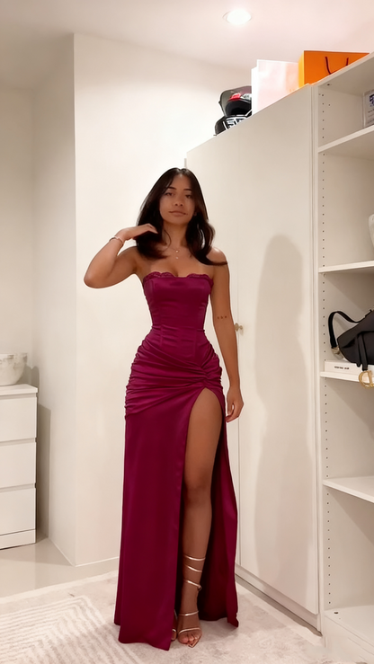 Strapless Formal Dress Long Evening Party Dresses  fg7769