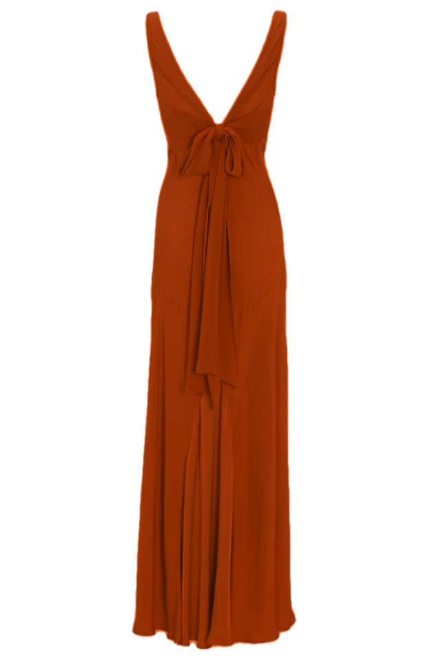 Pink Chiffon V Back Long Prom Dress Elegant Bridesmaids Dress      fg7333