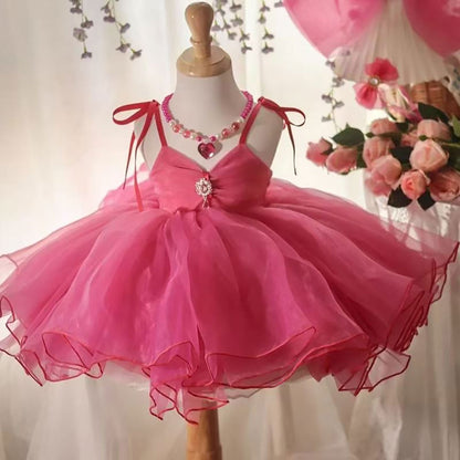 Fuchsia Flower Girl Dress Birthday Party Wedding Pageant D116