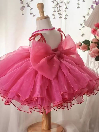 Fuchsia Flower Girl Dress Birthday Party Wedding Pageant D116