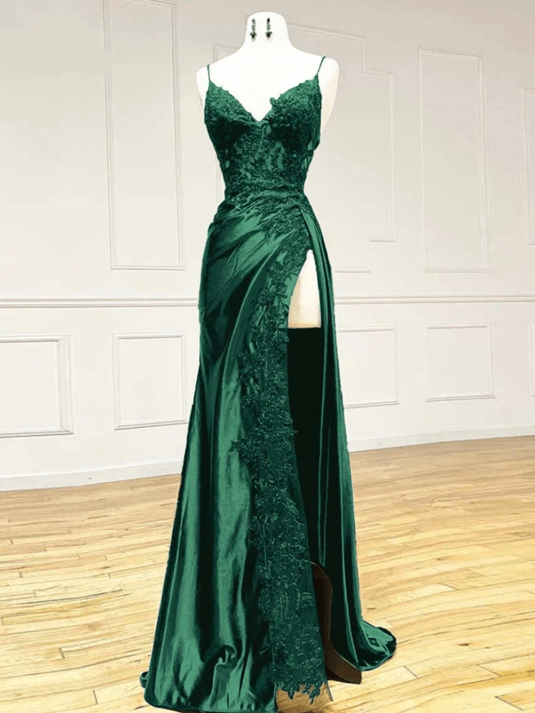 Tight Formal Dresses Long Classy,Leg Split Prom Dress